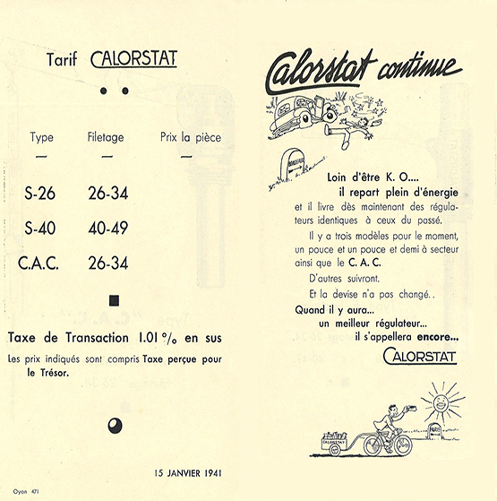 Фотография брошюры с ценами на Калорстат